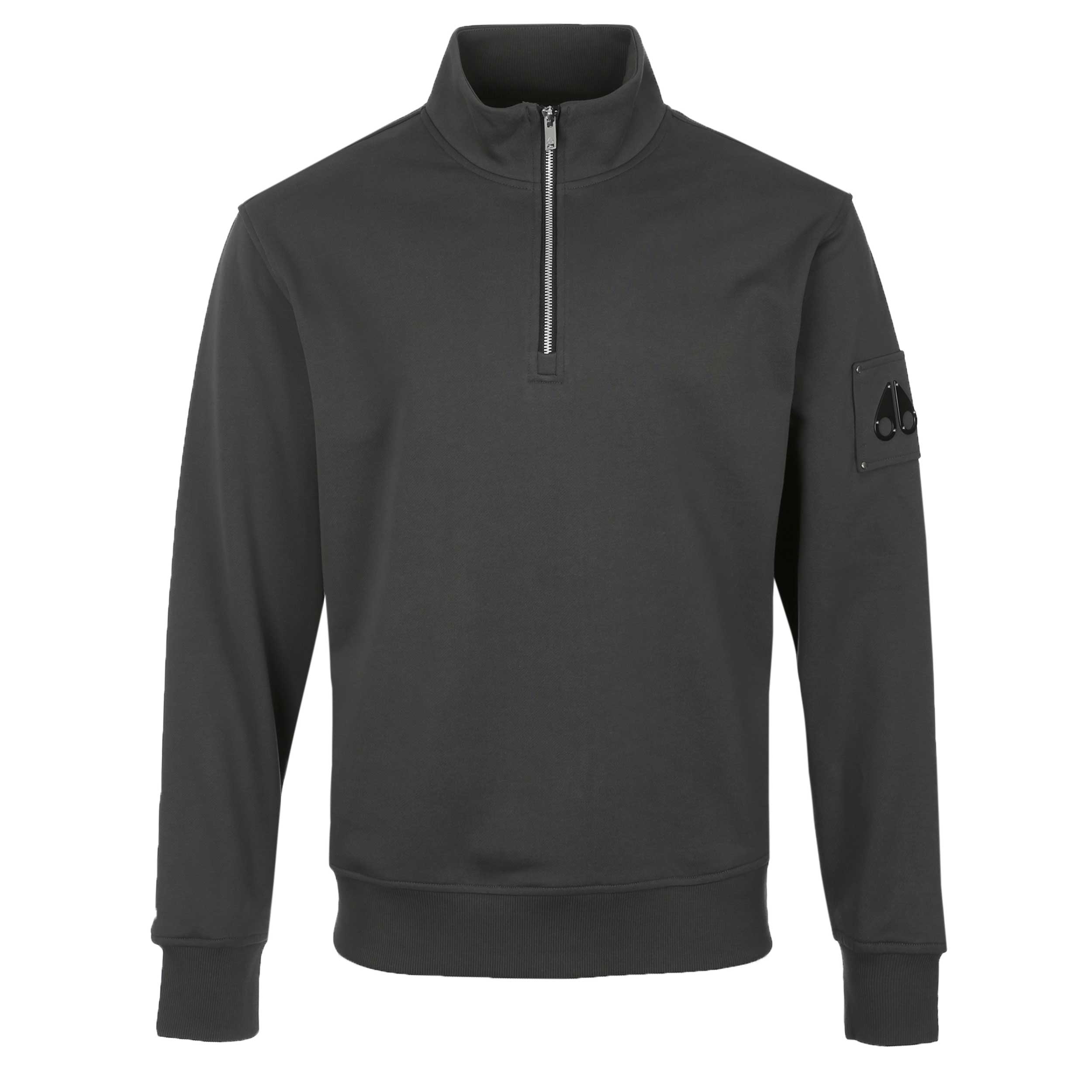 Moose Knuckles Hartsfield 1/4 Zip Sweatshirt in Cement