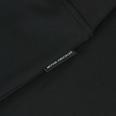 Moose Knuckles Hartsfield Crew Sweatshirt in Black Logo Tab