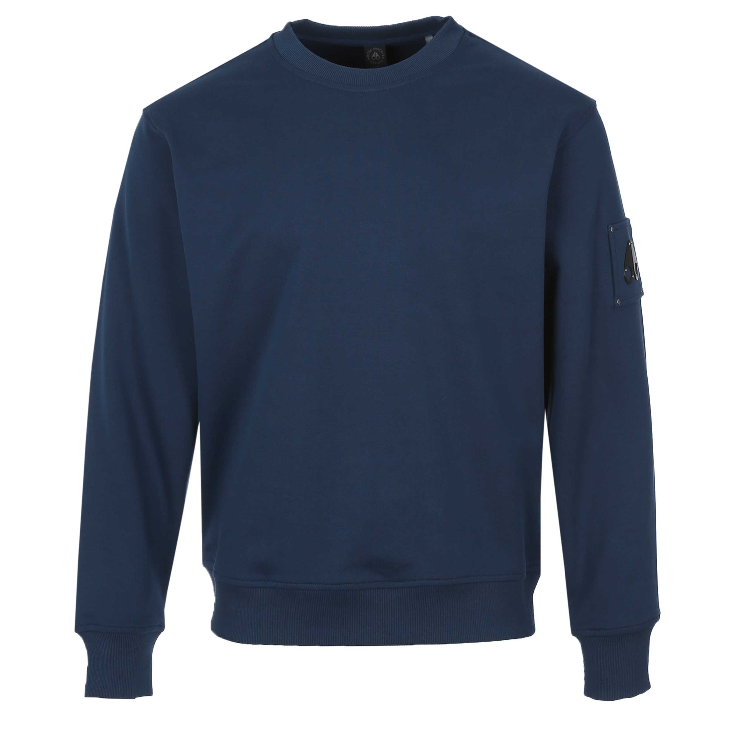 Moose Knuckles Hartsfield Crew Sweatshirt in Nightfall