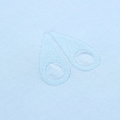 Moose Knuckles Henri T Shirt in Sky Blue Logo