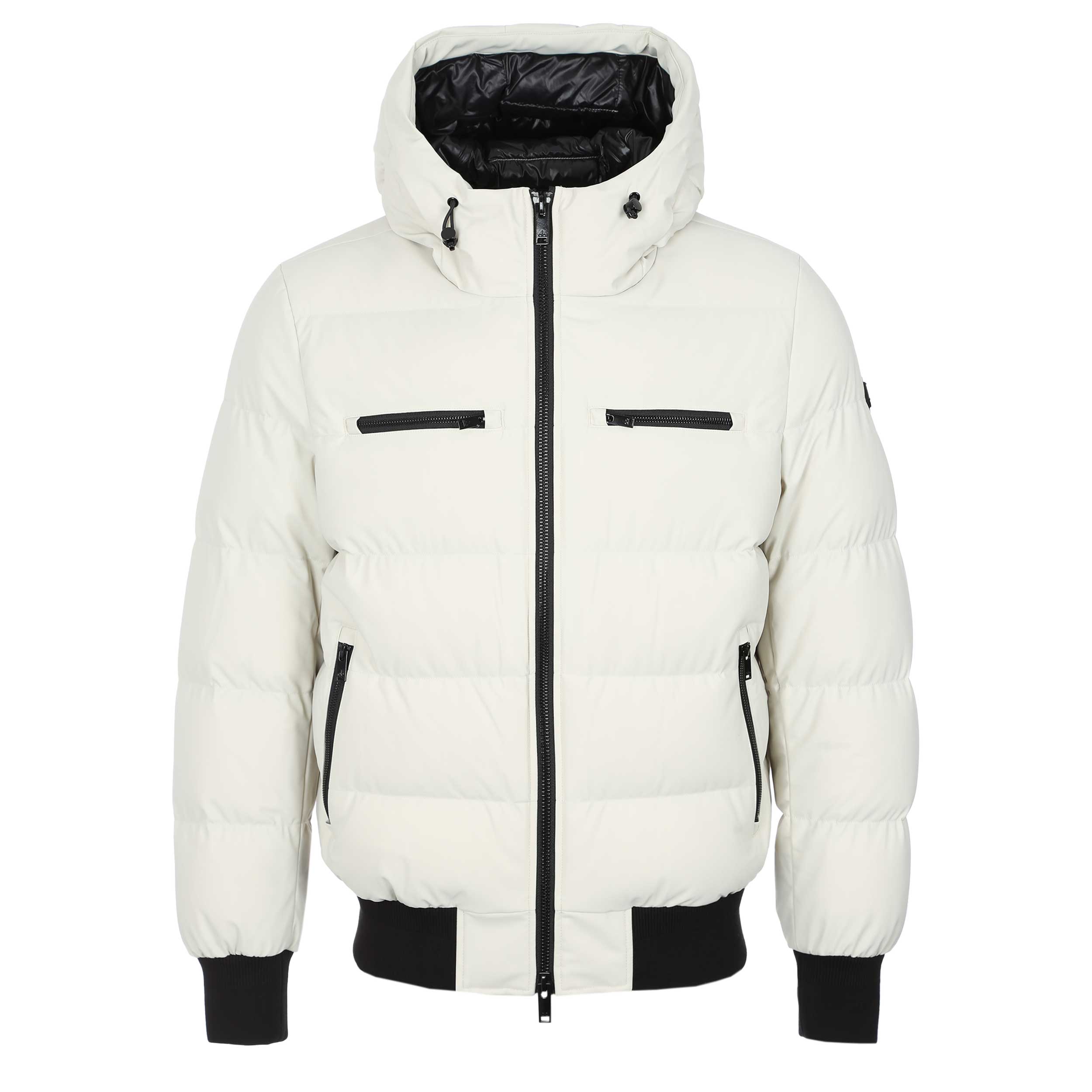 Moose Knuckles Soho Bomber Jacket in Alabaster