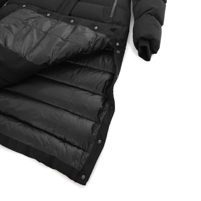 Moose Knuckles Jocada Ladies Parka Jacket in Black Side Seam Open