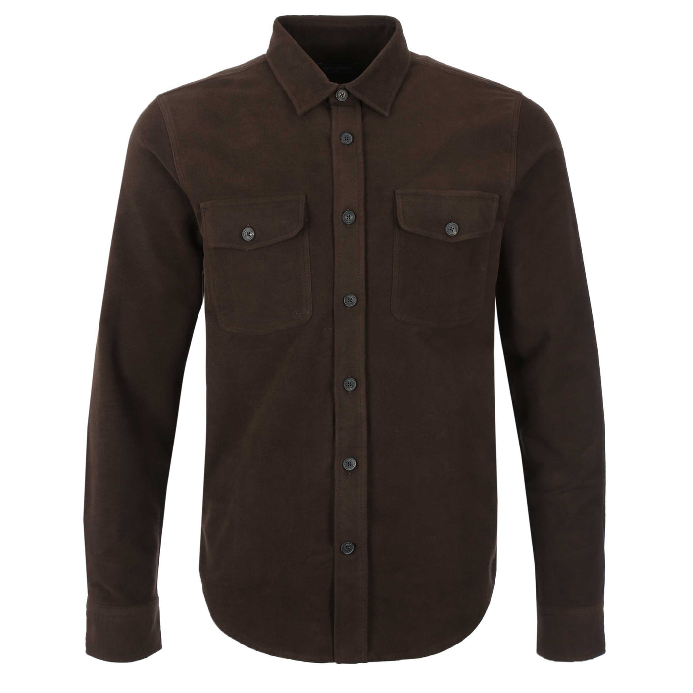 Oliver Sweeney Brahalish Moleskin Overshirt in Brown