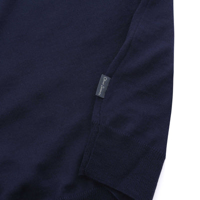 Oliver Sweeney Camber Knitwear in Navy Logo Tab