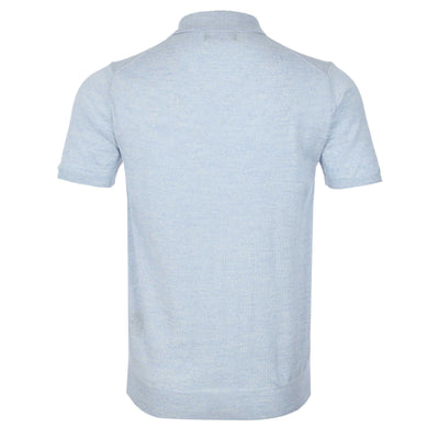 Oliver Sweeney Covehithe Polo Knitwear in Light Blue Back