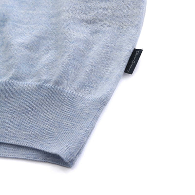 Oliver Sweeney Covehithe Polo Knitwear in Light Blue Logo Tab