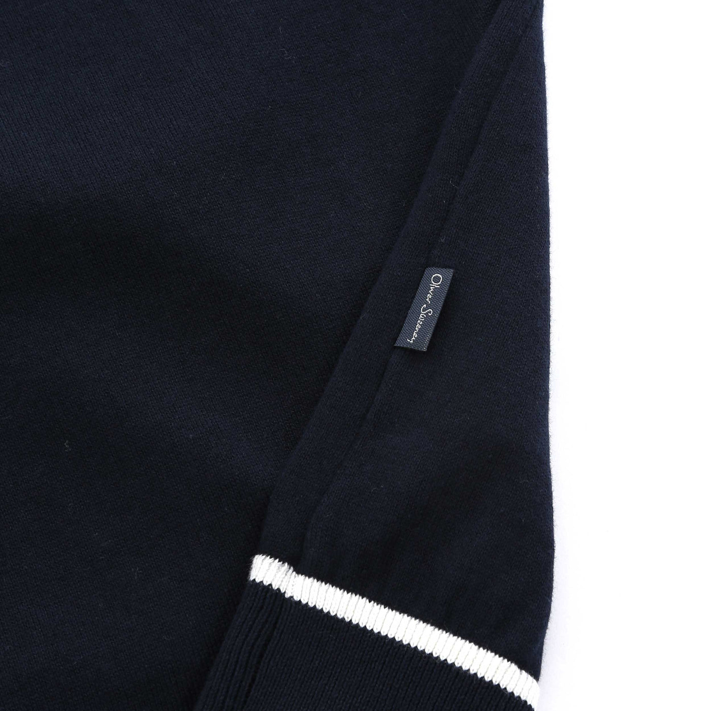 Oliver Sweeney Garras Knit Polo Shirt in Navy