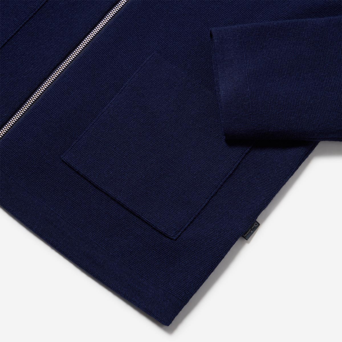 Oliver Sweeney Garstang Knitwear in Navy Logo Tab