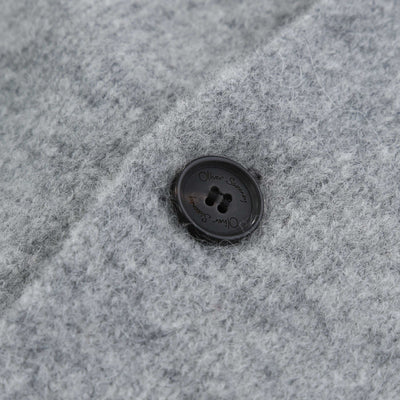 Oliver Sweeney Heywood Knitted Overshirt in Grey Collar