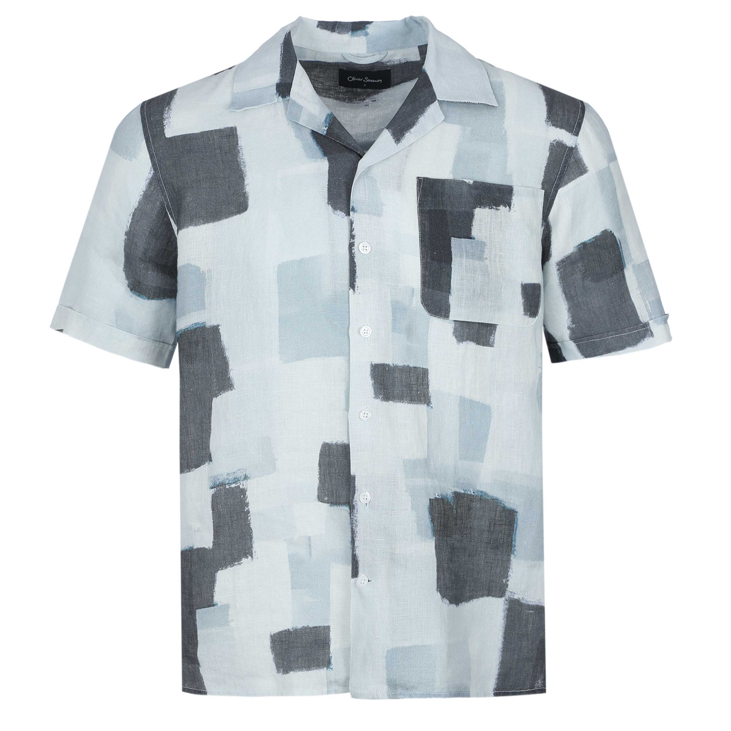 Oliver Sweeney Meada Linen SS Shirt in Slate