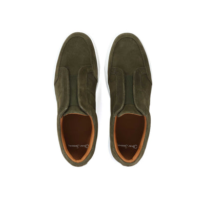 Oliver Sweeney Rende Trainer in Sage Suede Birdseye