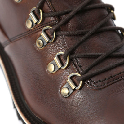 Oliver Sweeney Rispond Boot in Dark Brown Lace Up Detail