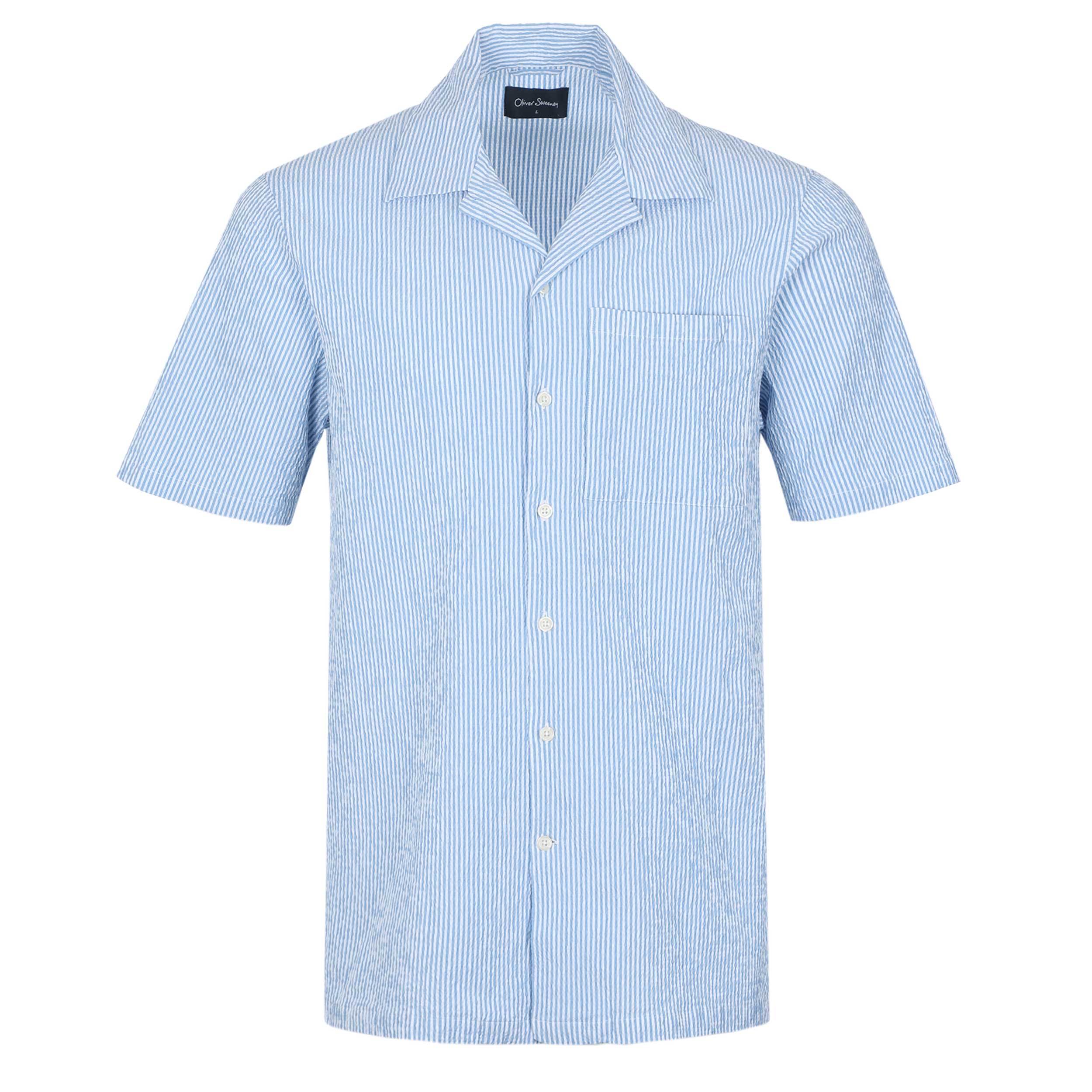 Oliver Sweeney Sereta SS Shirt in Light Blue Stripe
