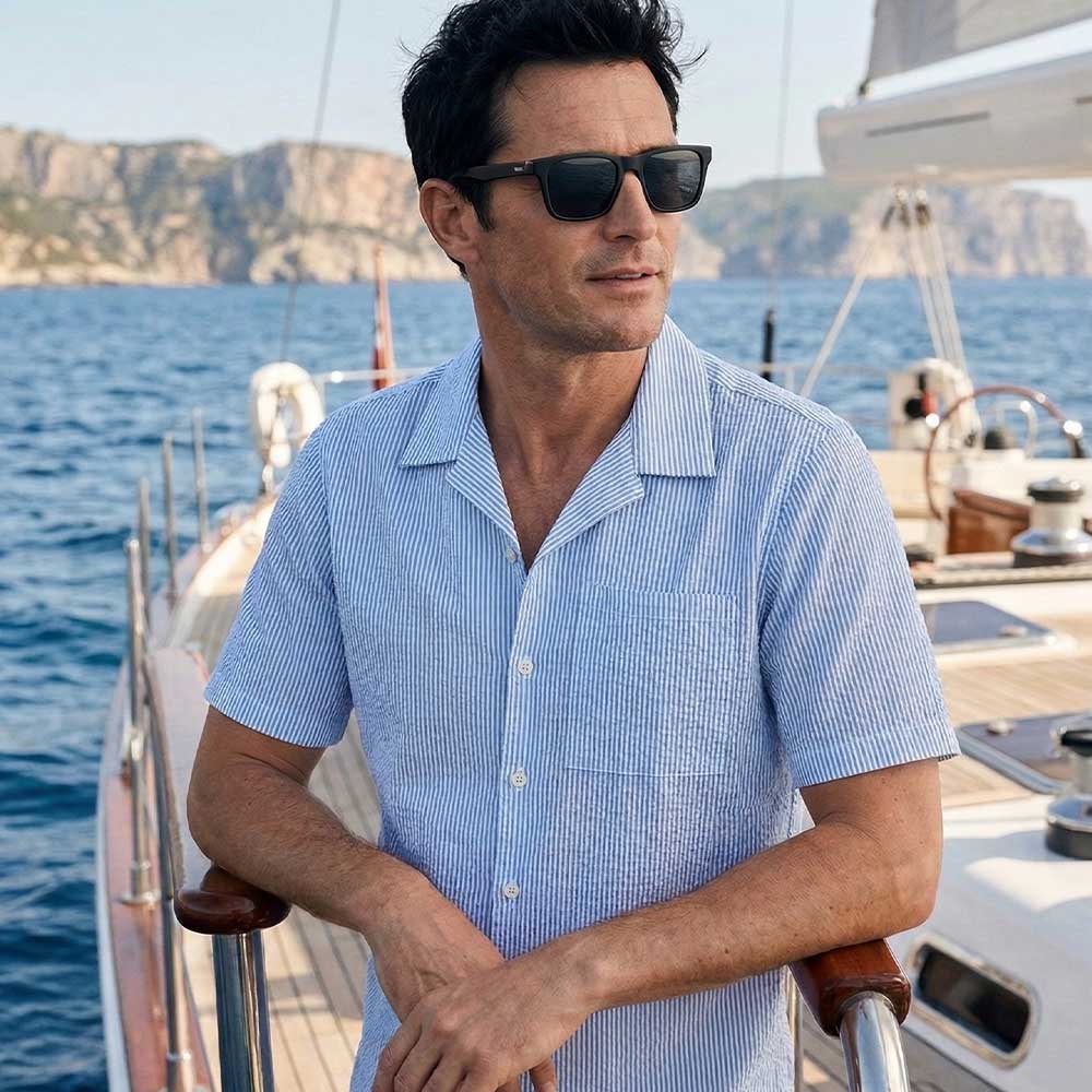 Oliver Sweeney Sereta SS Shirt in Light Blue Stripe