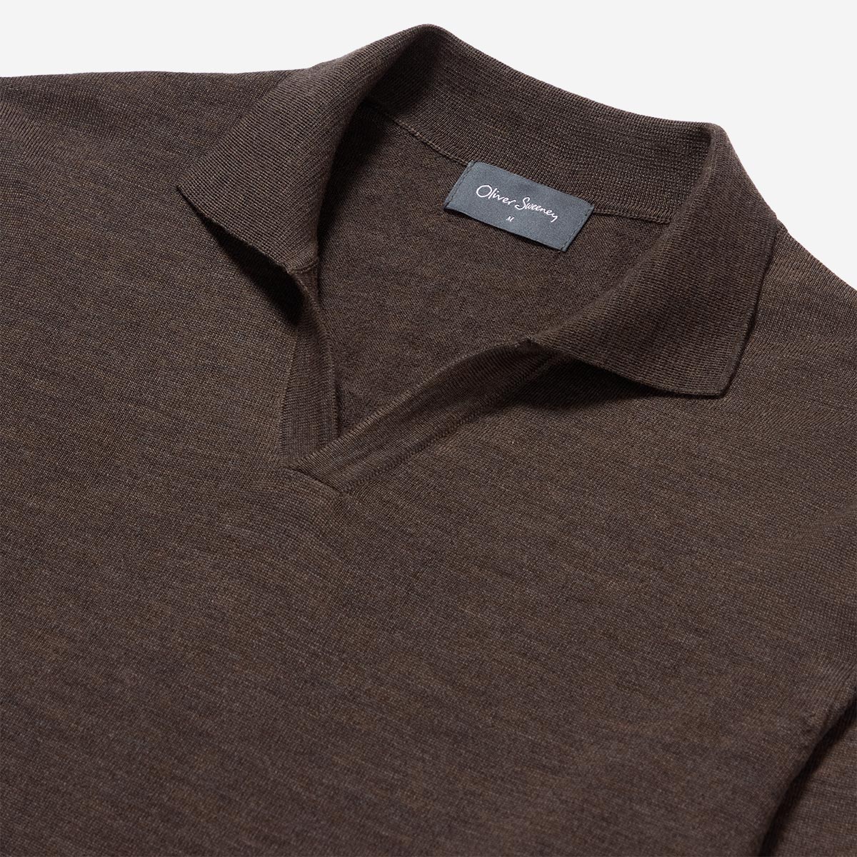 Oliver Sweeney Wexford Knitwear in Chocolate Collar