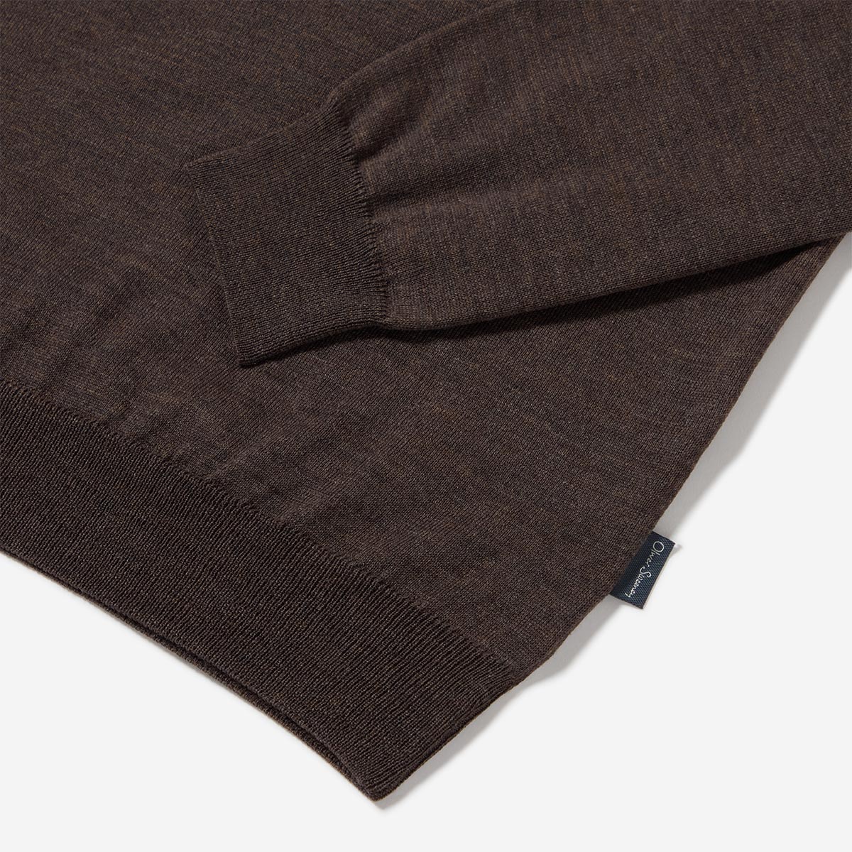 Oliver Sweeney Wexford Knitwear in Chocolate Logo Tab