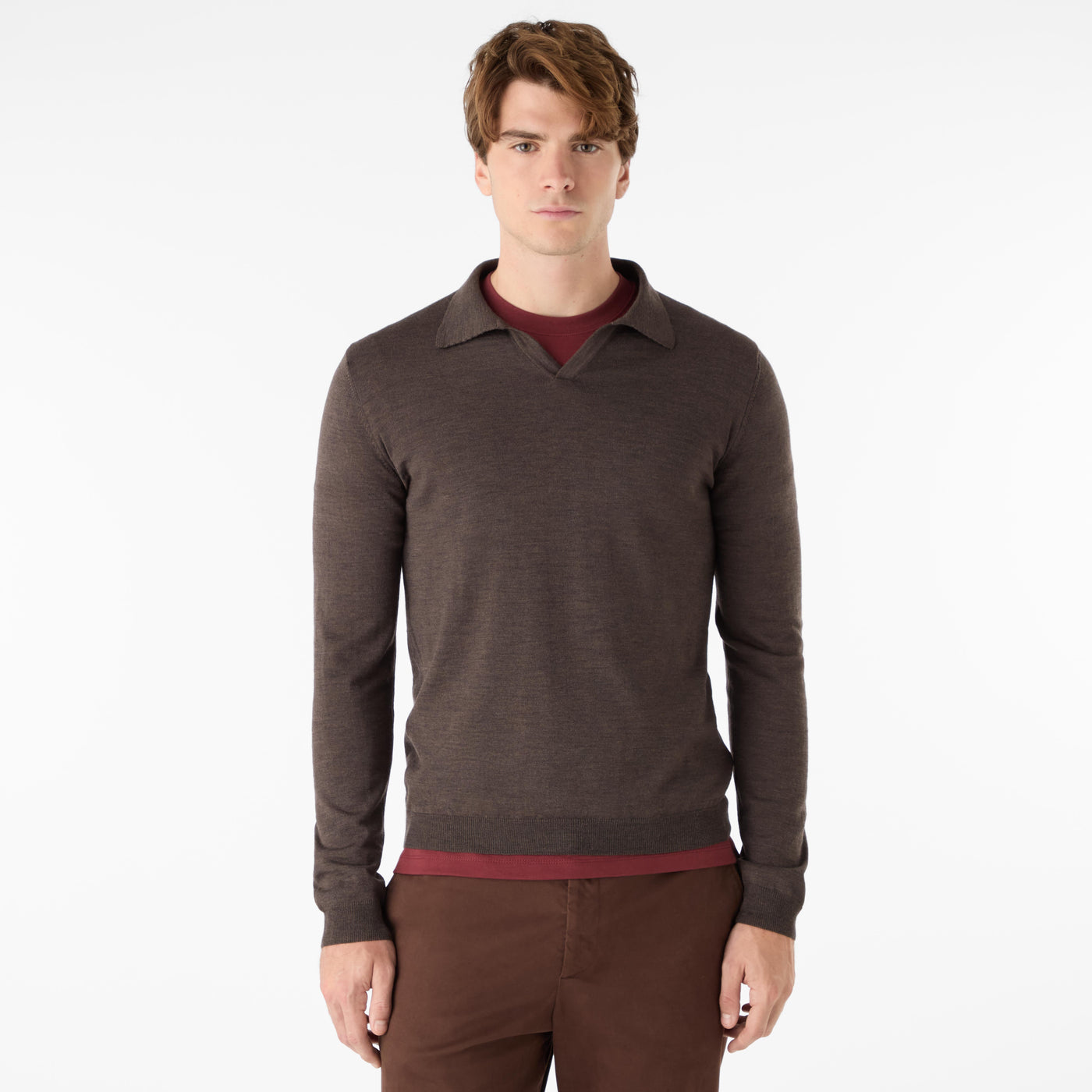 Oliver Sweeney Wexford Knitwear in Chocolate Model