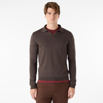 Oliver Sweeney Wexford Knitwear in Chocolate Model