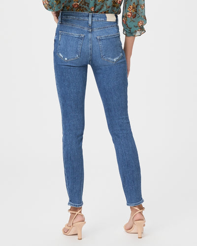 Paige Ladies Hoxton Ankle Jean in Painterly Distressed Back