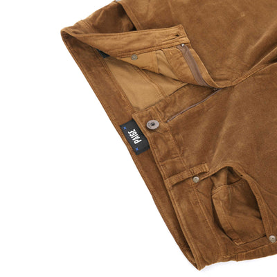Paige Lennox Corduroy Trouser in Golden Sunset Tan Fly