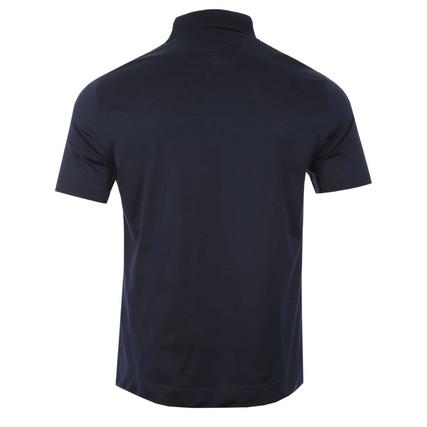Pal Zileri Short Sleeve Button Thru Shirt in Navy Back
