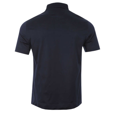 Pal Zileri Short Sleeve Button Thru Shirt in Navy Back
