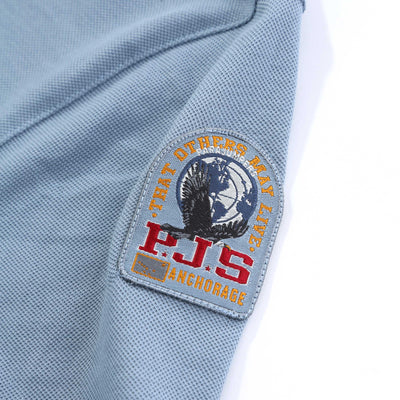 Parajumpers Gangapuma Polo Shirt in Bluestone Logo