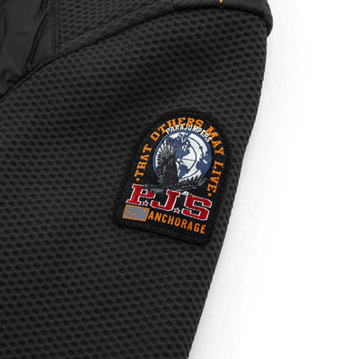 Parajumpers Jayden Quilted Fleece Jacket in Black Logo