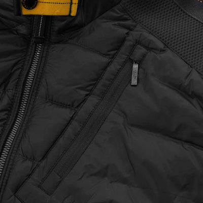 Parajumpers Jayden Quilted Fleece Jacket in Black Pocket