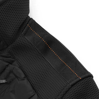 Parajumpers Jayden Quilted Fleece Jacket in Black Shoulder Detail
