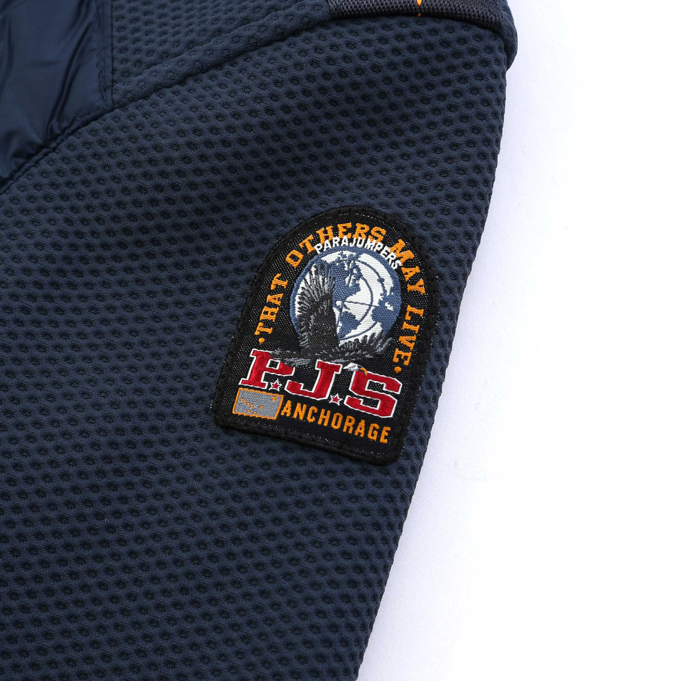 Parajumpers Jayden Quilted Fleece Jacket in Dark Avio Logo