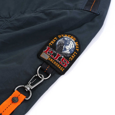 Parajumpers Nigel Hooded Jacket in Dark Avio Navy Logo