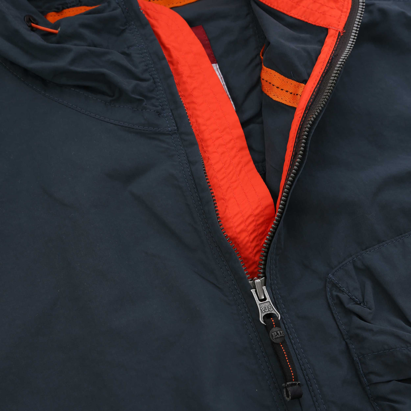 Parajumpers Nigel Hooded Jacket in Dark Avio Navy Placket