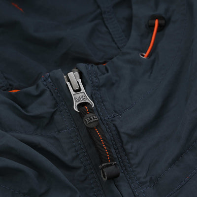 Parajumpers Nigel Hooded Jacket in Dark Avio Navy Zip