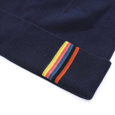 Paul Smith Artist End Beanie Hat in Navy Logo