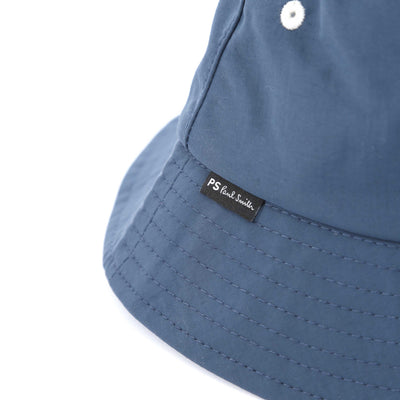 Paul Smith Broad Zebra Bucket Hat in Ink Blue Logo Tab