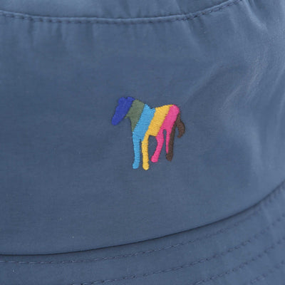 Paul Smith Broad Zebra Bucket Hat in Ink Blue Logo