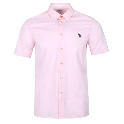 Paul Smith Casual Fit Zeb Badge SS Shirt in Pink