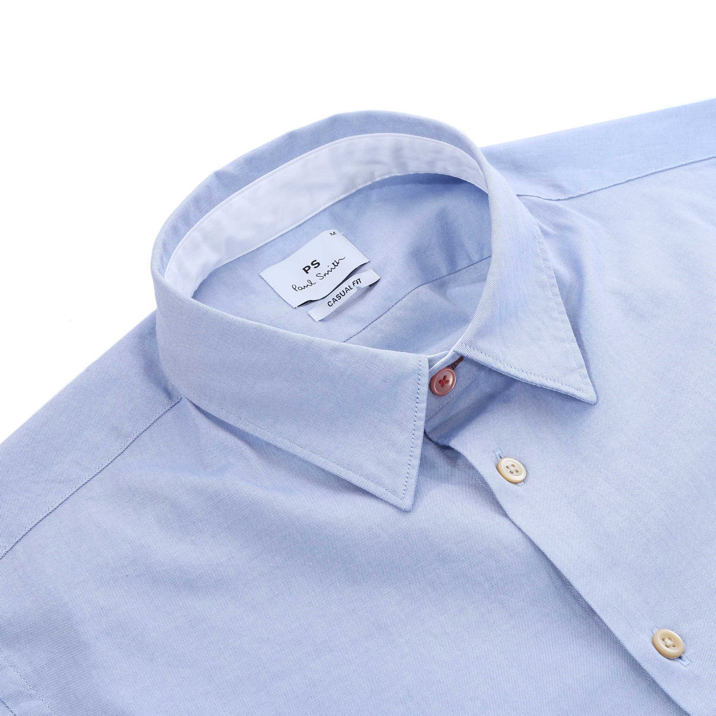 Paul Smith Casual Fit Zeb Badge SS Shirt in Sky Blue Collar
