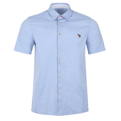 Paul Smith Casual Fit Zeb Badge SS Shirt in Sky Blue