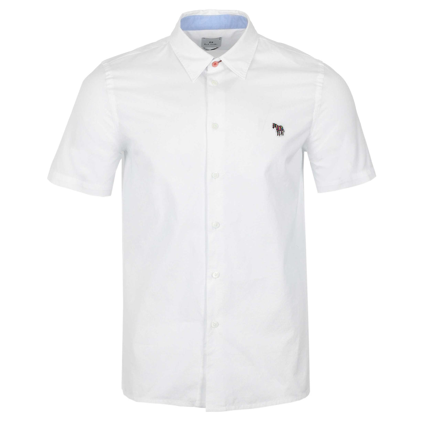 Paul Smith Casual Fit Zeb Badge SS Shirt in White