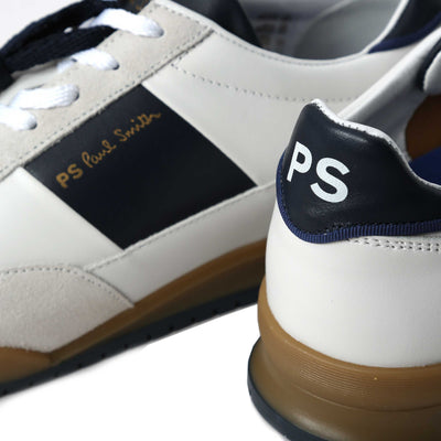 Paul Smith Dover Trainer in White & Navy Logo