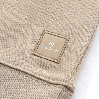 Paul Smith Half Zip Collar Sweat Top in Camel Logo