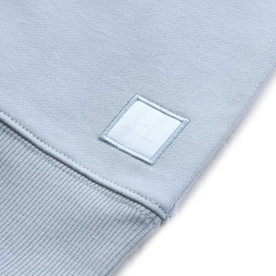 Paul Smith Half Zip Collar Sweat Top in Sky Blue Logo Badge