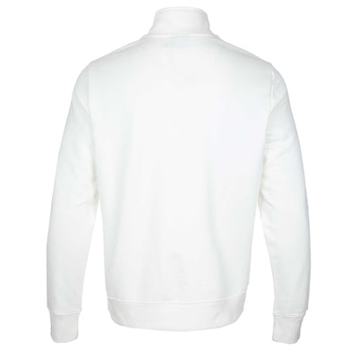 Paul Smith Half Zip Sweat Top in Off White Back