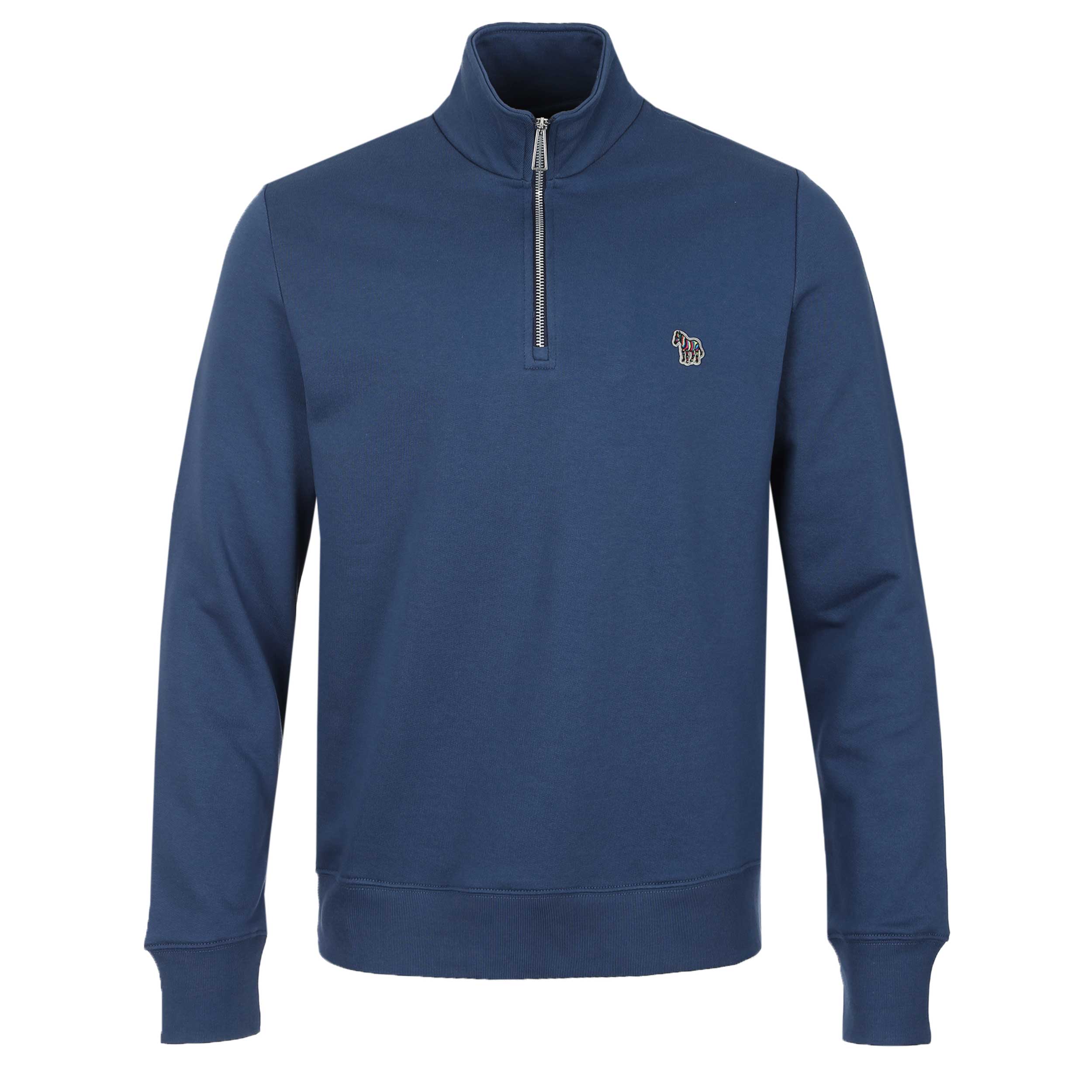 Paul Smith Half Zip Sweat Top in Petrol Blue
