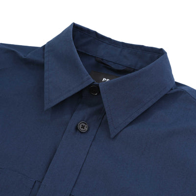 Paul Smith Patch Pocket Shirt Jacket in Navy Collar