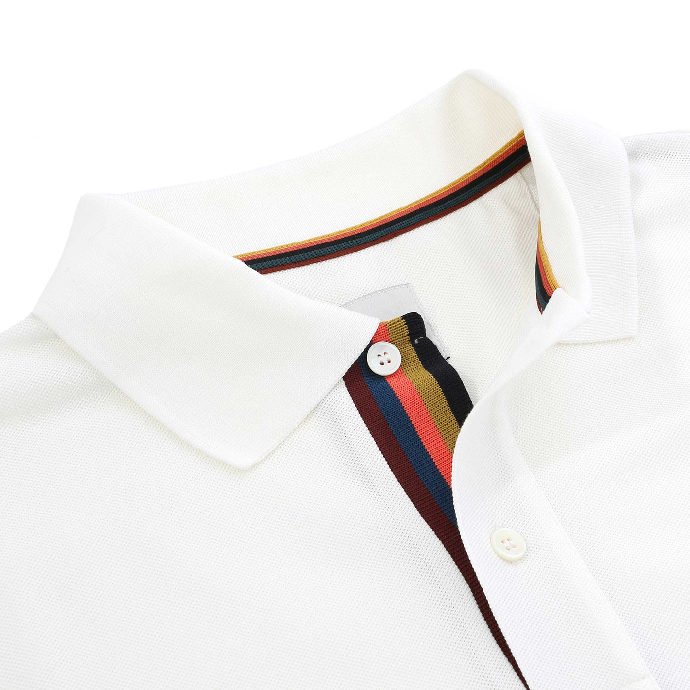 Paul Smith Placket Polo Shirt in Off White Collar