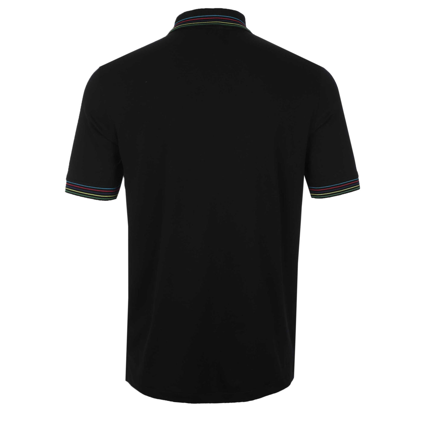 Paul Smith Reg Fit Contrast Tipping Polo Shirt in Black Back