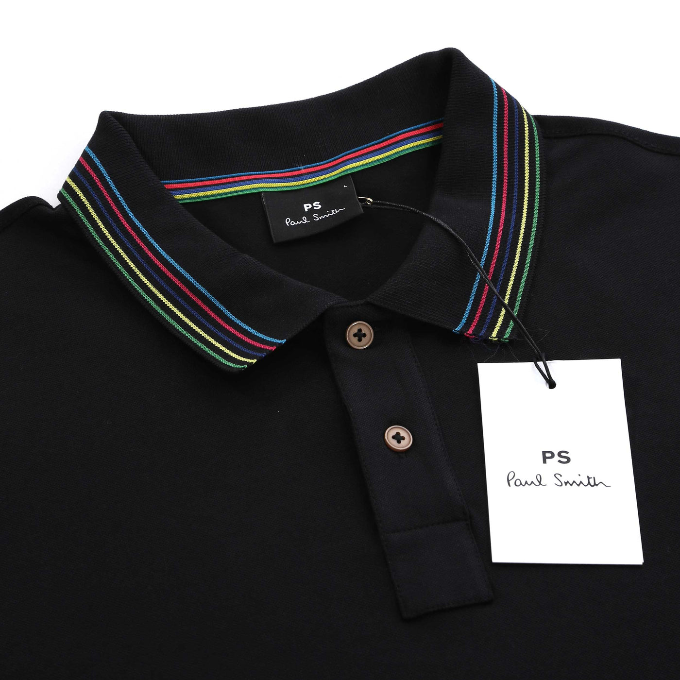 Paul Smith Reg Fit Contrast Tipping Polo Shirt in Black Placket